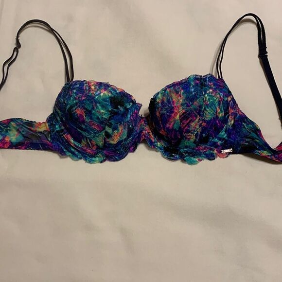 Pink Victoria's Secret size 32B DATE push-up wired padded bra. Multi color - Picture 2 of 9